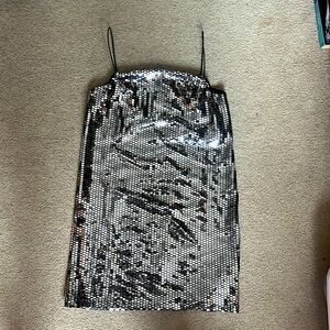 LIKE NEW Top Shop petite mini disco ball slip dress